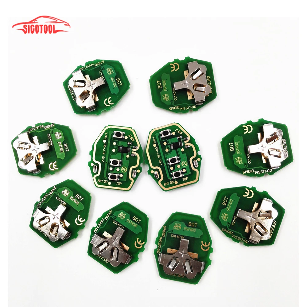 

10PCS*EWS Remote Control Circuit Board for BMW 3 Button 315/433MHz W/O Key Shell