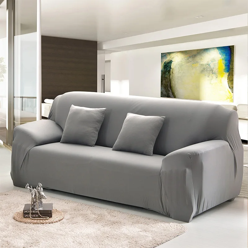 Plain Elastic Stretch Sofa Covers Polyester Spandex Fabric Arm Couch Slipcover Furniture Cover Single/Two/Three/Four-seater55 | Дом и сад