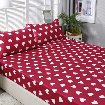 

1pc Printing Bed Sheet Fitted Sheet with Elastic for Child Polyester Brushed Mattress Protector