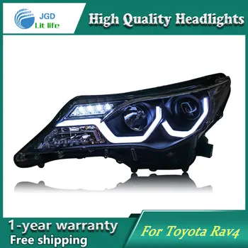 

Car Styling Head Lamp case for Toyota RAV4 Headlight RAV4 2013-2015 Sentra LED Headlight DRL H7 D2H Hid Option Bi Xenon Beam
