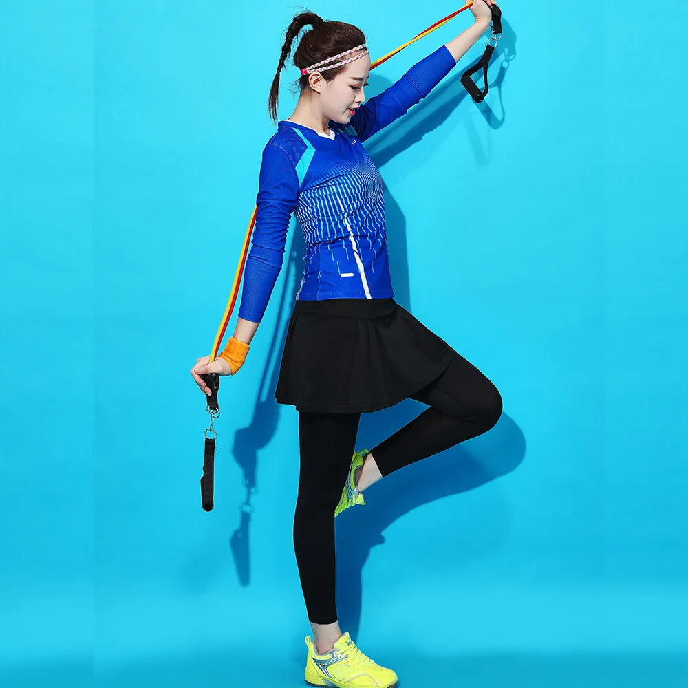 

Women Quick-drying Clothes Long-sleeved Skirt Pants Sports Table Tennis Clothes Badminton Wear Women's Suit