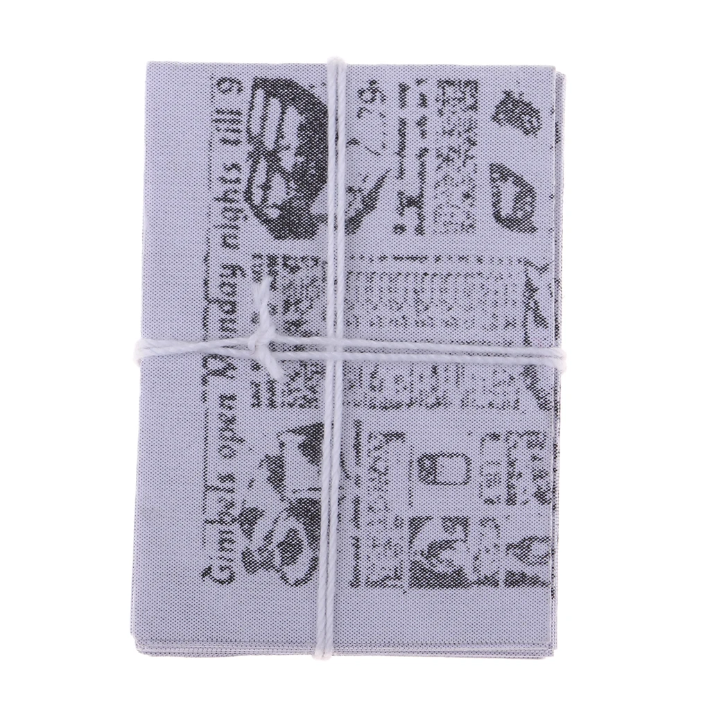 1Set 1/12 Dollhouse Miniature Newspaper Newsprint Model Room Bookshelf Decor