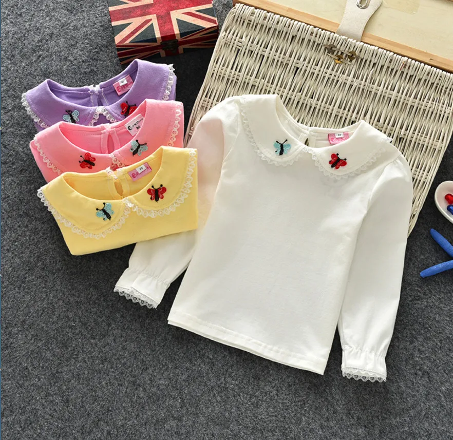 Babies Girls T shirt Peter pan Collar Bottoming Kids Shirts Baby Tops Tees Shirts Kids Children's Blouse Infant Clothing Babies Girls T shirt Peter pan Collar Bottoming Kids Shirts Baby Tops Tees Shirts Kids Children's Blouse Infant Clothing