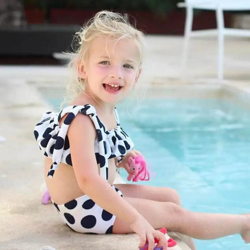 

Kid Baby Girl Straps Dots Print Swimwear Bathing Bikini Set Clothes Outfits Bathing Suit Swimwear Girl 20