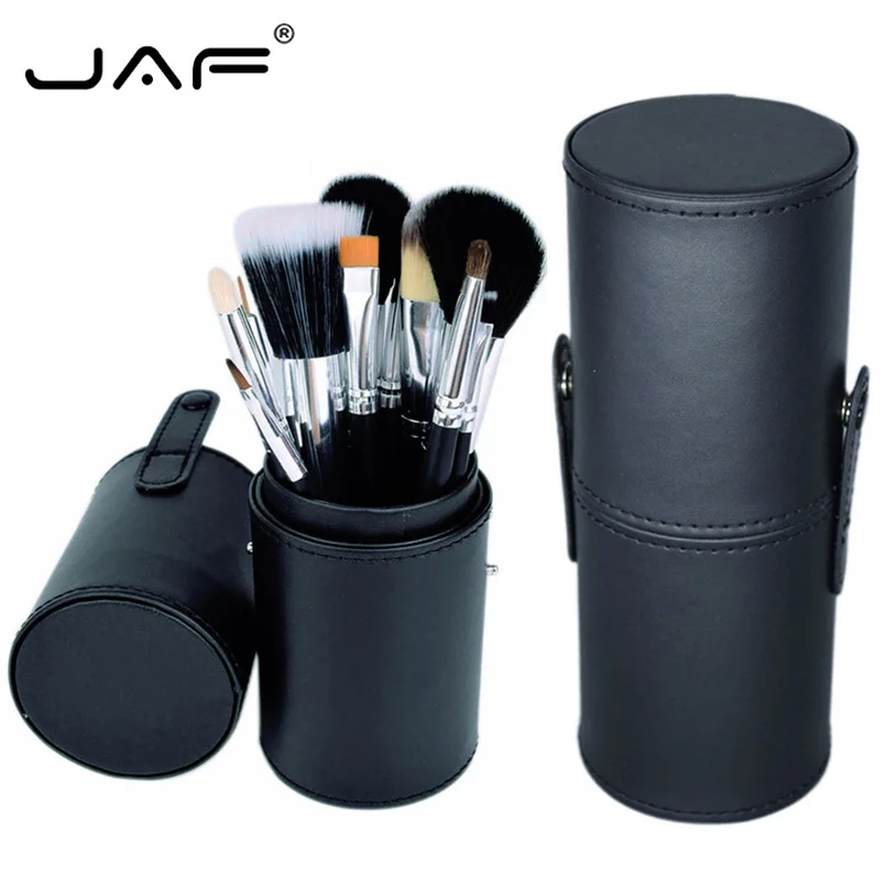 

JAF Professional Makeup Tool Synthetic Hair 12 Pcs/Set Makeup Brushes Face Foundation Cosmetics Soft Hair Brush Kits with Tube