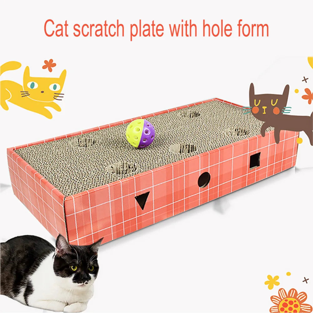 Cat Scratcher Double Side Scratching Post Kitten Grinding Nail Cat Scratcher Toy Sisal Hemp Card Cats Scratch Board