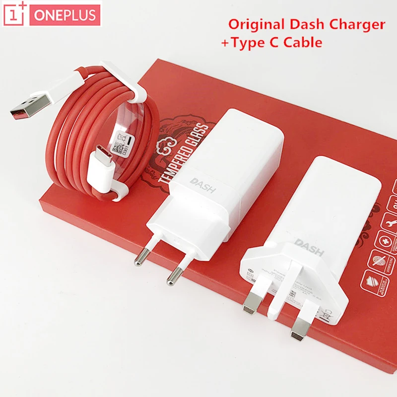 

Original EU UK US smartphone dash fast usb Charger adapter 5V4A+Type C Data round Cable For oneplus three five six 3 3T 5 5T 6