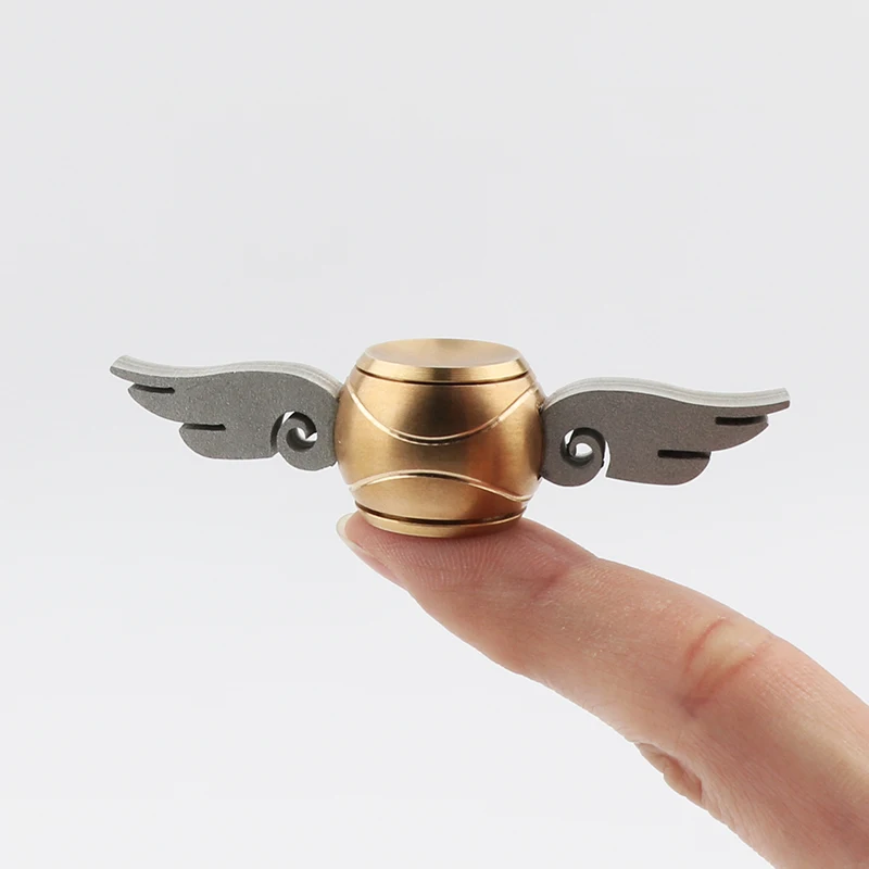 Harry Potter Golden Snitch Hand Fidget Spinner Wing ADHD Stress Relief Toy Metal 