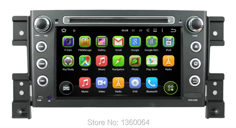 Best Quad Core Android 5.1 Car DVD for Suzuki Grand Vitara with Navigation system Radio WIFI 4G audio video player support OBD DVR 2
