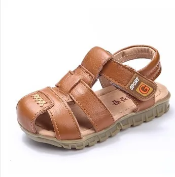 

Boys Sandals Children's Shoes kids shoes boys summer beach shoes genuine leather sandals flat heels hook&loop whole sale 2016