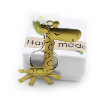 

New Fashion Cute Animal giraffe Key Chains Punk Alloy Key Ring Skull Keychain Men Jewelry Women Original Gift