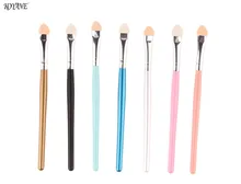 

7 Color Patterns, Silver Tube, Single Eyeshadow Makeup Brush, Wood Handle, Sponge Head, Good Adapt To Various Eye Shadow Makeup