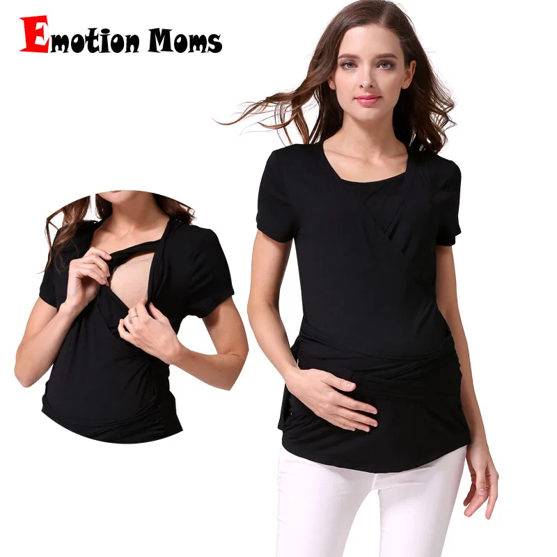 

Short Sleeve Maternity Clothes Breastfeeding Top Pregnancy Clothes for Pregnant Women Nursing T-shirt Lactation Clothes