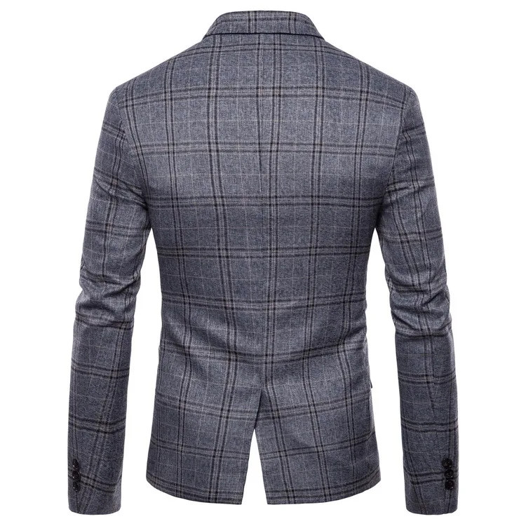 Для мужчин s Блейзер Куртка Мода британский стиль для отдыха деловой костюм индивидуальность мужской одежды высокое качество