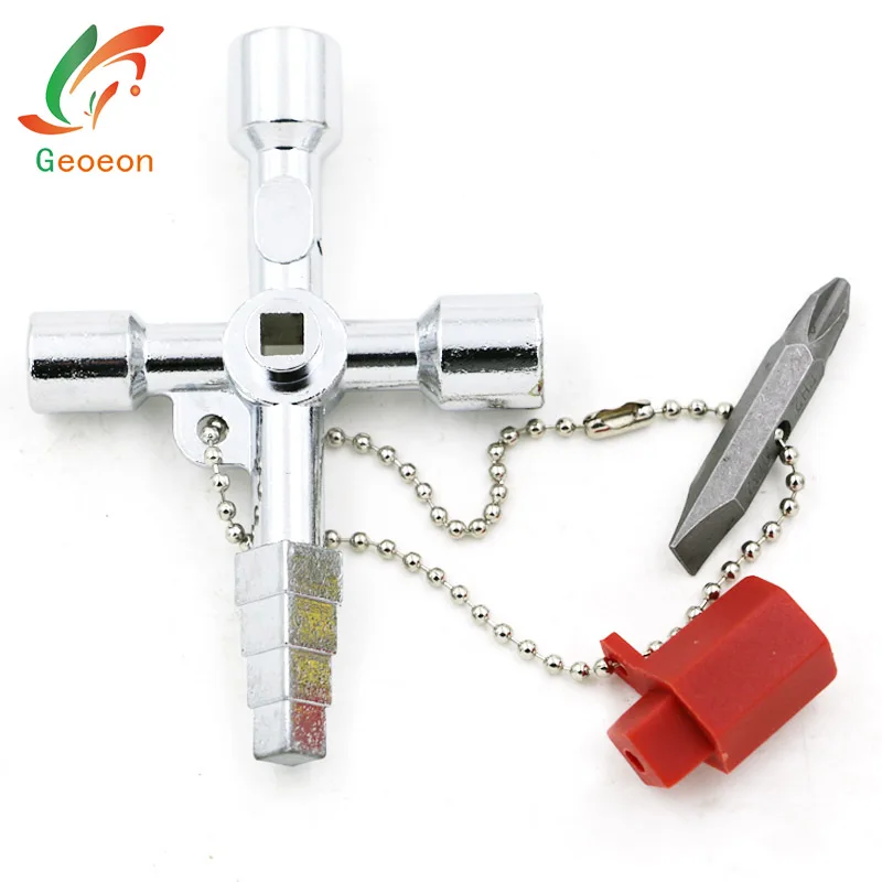Geoeon 1 шт. 4 в 1 Baota с перекрестным ключом многофункциональный клапан водомера ключ практичный ручной ключ инструмент A54