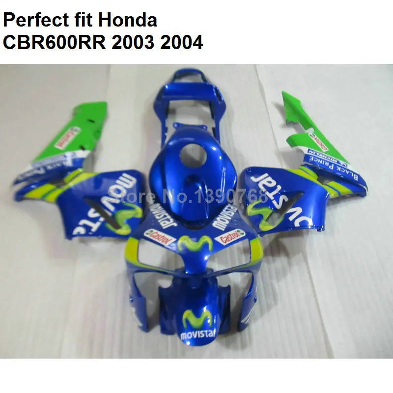 

High quality ABS fairing for Honda CBR 600RR 2003 2004 03 04 fairings kit CBR600RR F5 blue green BM66