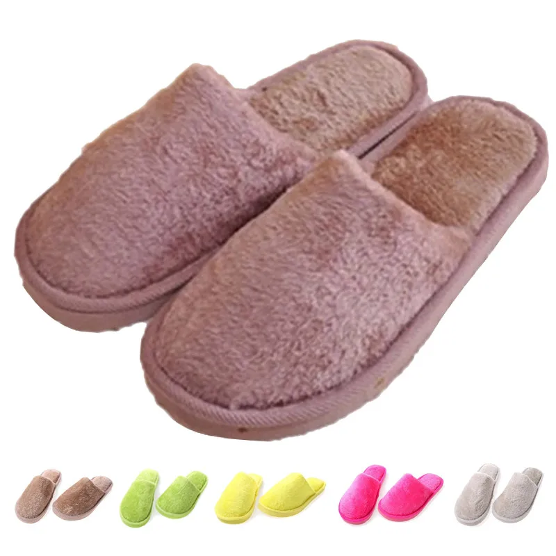

Women Men Lover Soft Plush Slipper Autumn Winter Warm Woman Man Home House Shoe Mujer Pantufas Couple Foam Sole Floor Slippers