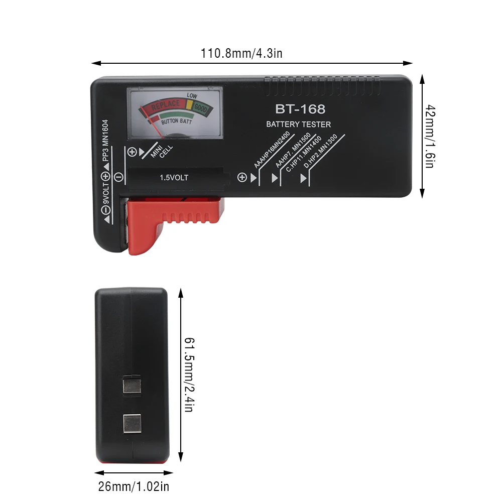 Тестер батареи 1,5 в PV AA AAA C D батарея универсальная Кнопка сотового батарея Емкость диагностический инструмент тестер-Измеритель для аккумулятора