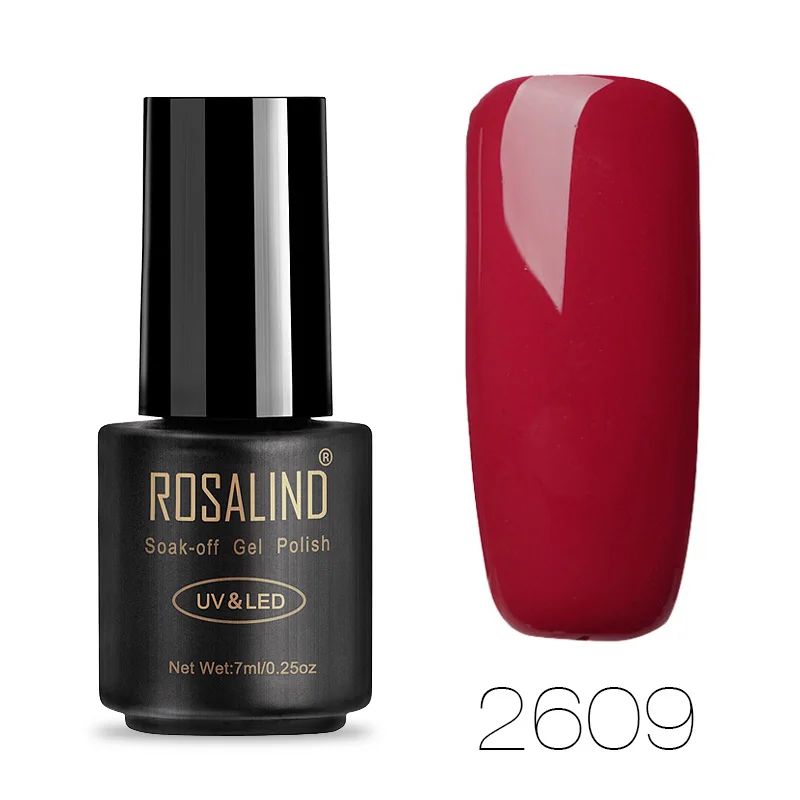 ROSALIND Гель-лак для ногтей основа под лак праймер впитывающий гель Гибридный лак Полупостоянный дизайн ногтей верхнее покрытие лак - Цвет: RA2609