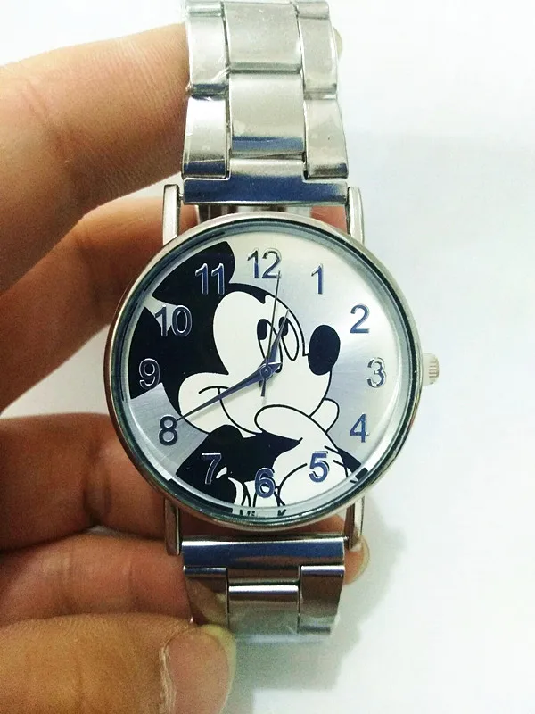 Реальное фото 100% reloj mujer Новый бренд Микки женские часы мужские модные из