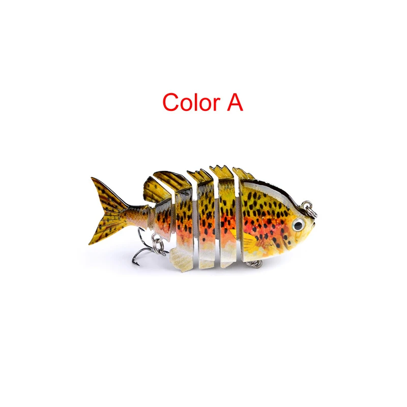 6 шт./лот 3,1 ''Swimbait мульти Соединённые рыболовные приманки Рыболовные крючки 5 Сегмент алмазный приманка воблер снасти Жесткий качество приманки 8 см, 14g
