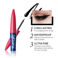 Menow супер почувствовал Черный жидкая подводка Make Up Водонепроницаемый Eye Liner Красота Макияж Косметика Макияж инструменты MN100