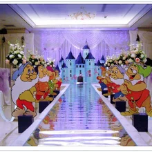 Длина 10 м зеркало ковер для свадьбы серебряные сверкающих ковер Свадебные ковер