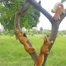 3 шт. украшения для сада парка сада двора скульптура животных Смола моделирование дерево скалолазание МАЛЕНЬКАЯ БЕЛКА