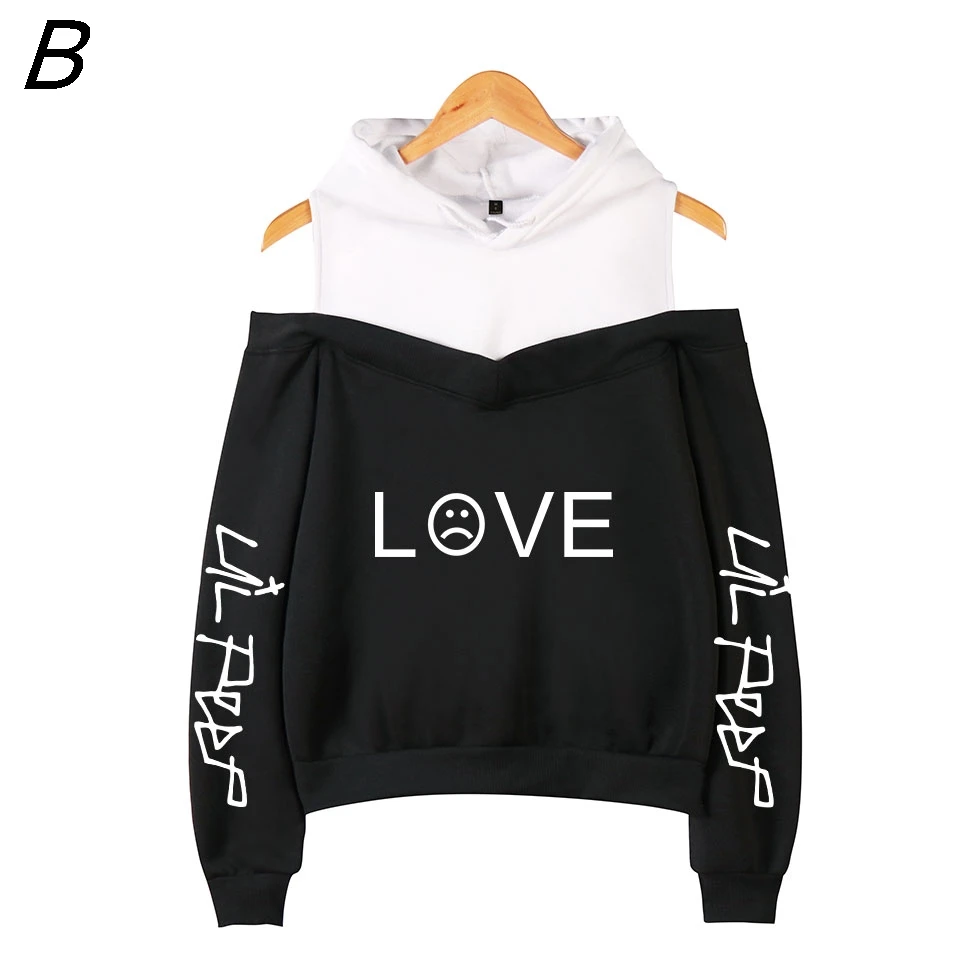 

Lil Peep Show In Berlin Hip-Hop Off-shoulder Hoodies Vrouwen Emo Rapper Cry Baby Gedrukt Maten Voor Casual Fleece Sweatshirt