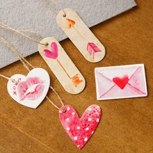 Étiquettes cadeaux en papier pour décoration de fête de mariage, étiquettes en papier pour flamand rose ananas, bricolage d'étiquettes pour vêtements faits à la main, 50 pièces