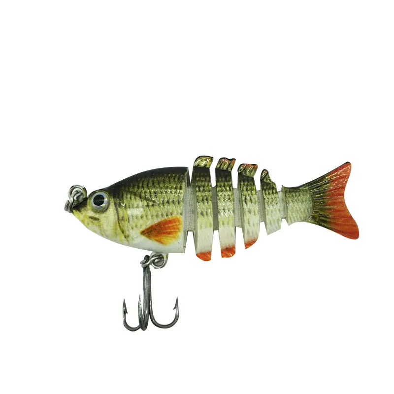 Sahte Yemler 1 piezas 5 CM 2,5G Mini señuelo de pesca Swimbait Grankbait cebo duro Multi articulado señuelo falso cebo articulos De Pesca