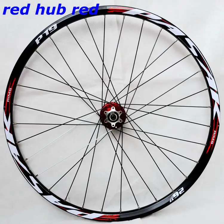 2" 29" 27,5-дюймовые дисковые тормоза на горном велосипеде переднее колесо 6-луночное Центральный замок MTB велосипед переднее колесо 2 Герметичный Подшипник - Цвет: 26 red hub red