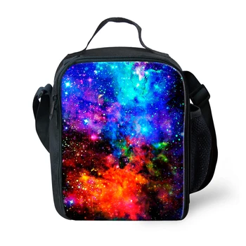 

Multicolor Galaxy Star Universe Space Lunch Bag Men Women Food Keep Warm Bag Child Shoulder Lunch Bag Lunchbox for School