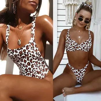 

Sexy One Piece Swimsuit Bikini 2019 Women Leopard Swimwear Body suit Female Bathing Suit Summer Swim Suit Monokini Beach Wear