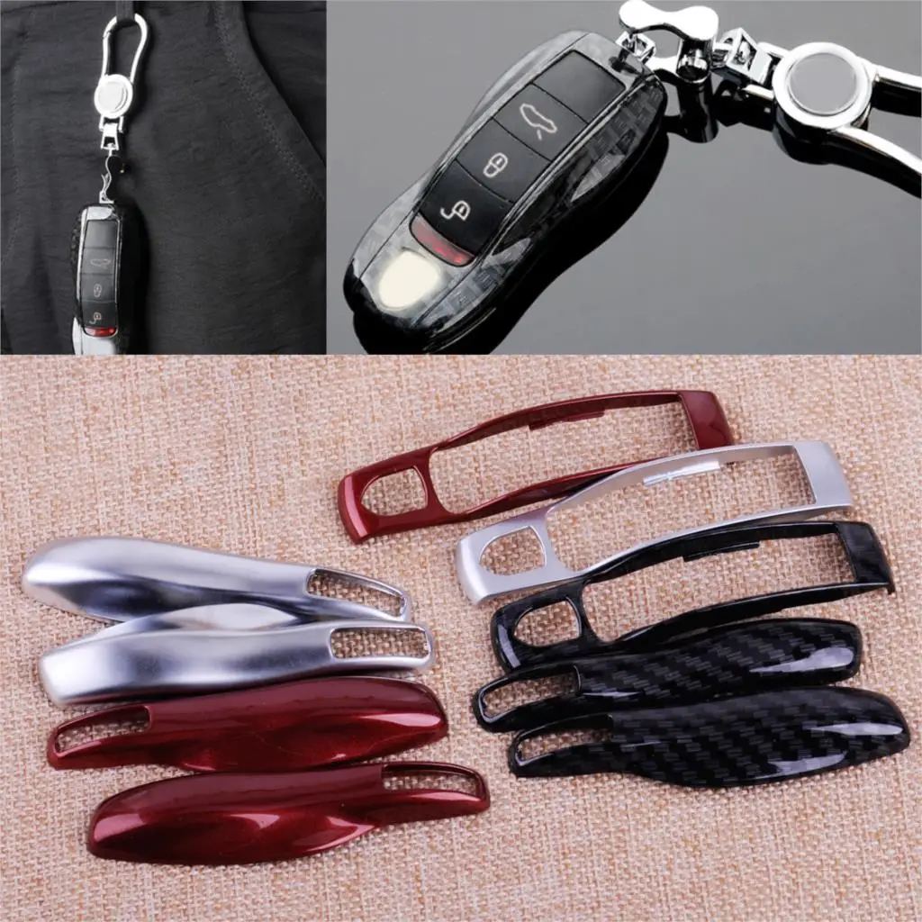 

CITALL New Fiber Remote Key Case Key Cover Key Shell Replace fit for Porsche Panamera Boxster 911 Macan Panamera 2015