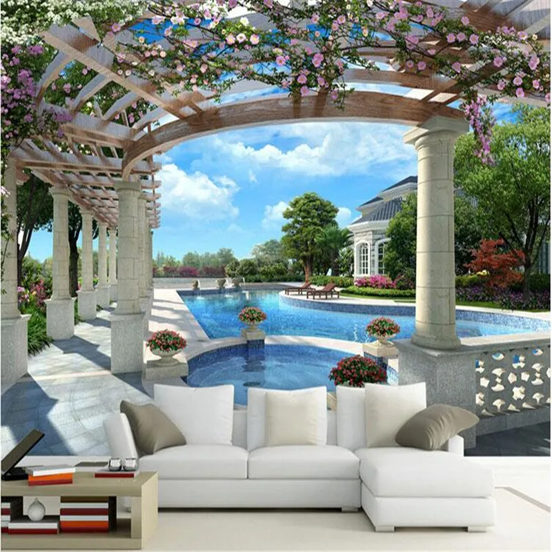 photo wallpaper flash silver cloth 3D stereoscopic bedroom ...