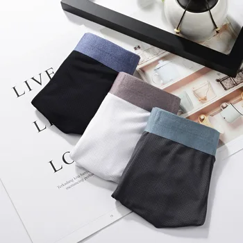 

3 Pieces Ice silk Mens Underwear Breathable Stretch Underwear Men's Boxers Men's Sexy Underwear Men Boxer Homme Calzoncillos