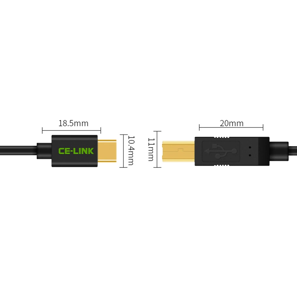 Type C мужской разъем для USB 2,0 B Тип Мужской кабель для передачи данных адаптер для сотового телефона и принтера и жесткого диска