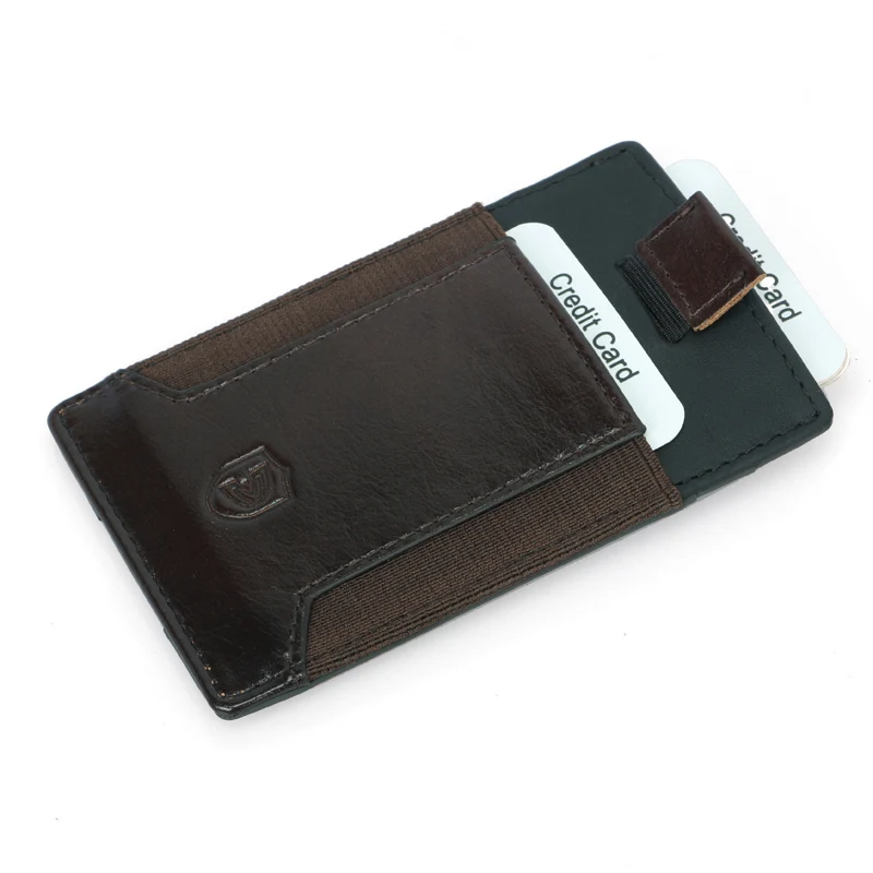 Super Slim Soft Wallet 100% Sheepskin Genuine Leather Mini Credit Card Wallet Purse Card Holders Men Wallet Thin Small (7)