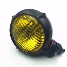 Ambra Retro Della Lampada Del Faro Per Harley Honda Kawasaki Suzuki Yamaha Triumph Cafe