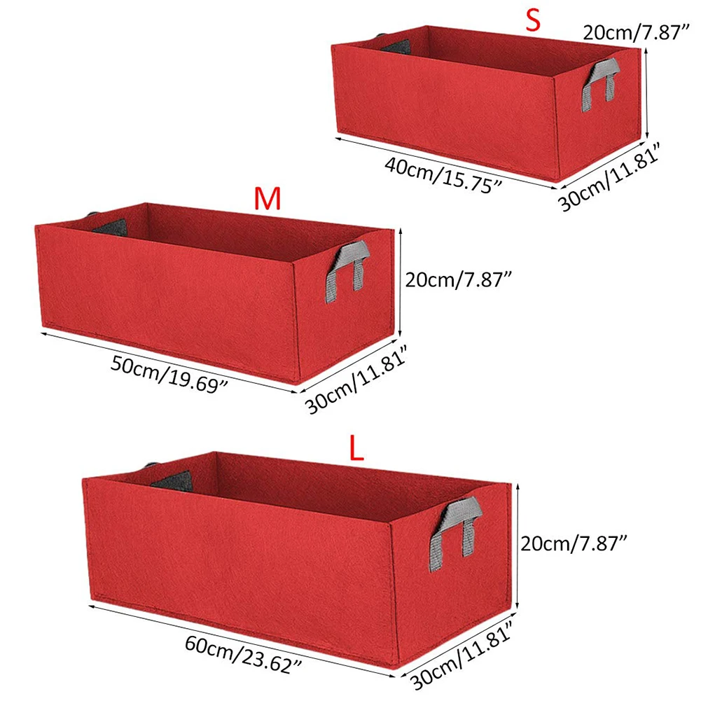 3 размера квадратная садовая растительная сумка для выращивания овощей легкая движущаяся тканевая сумка Контейнер для выращивания растений с ручкой