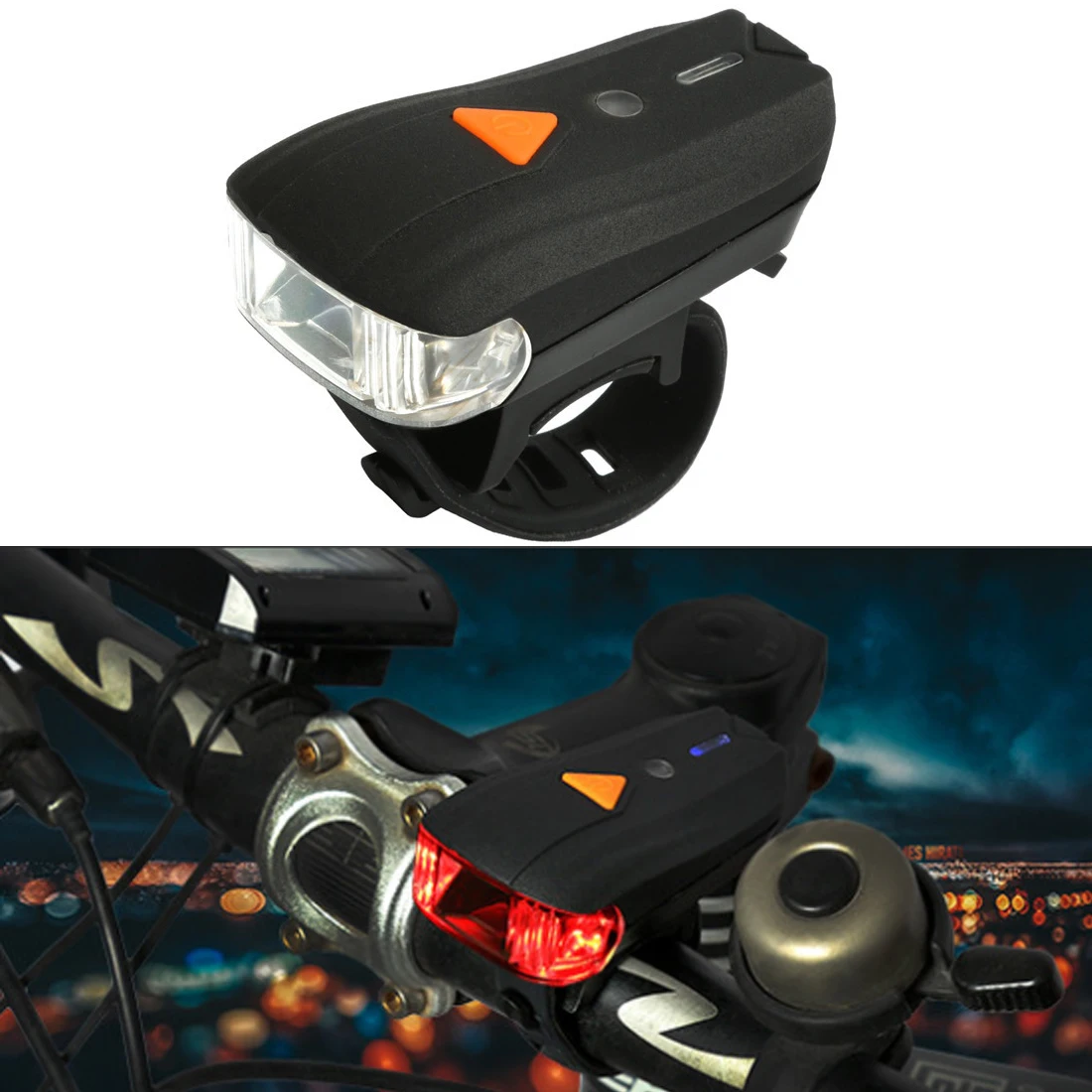 USB Перезаряжаемый велосипедный светильник, передний руль для велоспорта, светодиодный аккумулятор, вспышка, светильник фонарь, головной светильник, Аксессуары для велосипеда, светильник