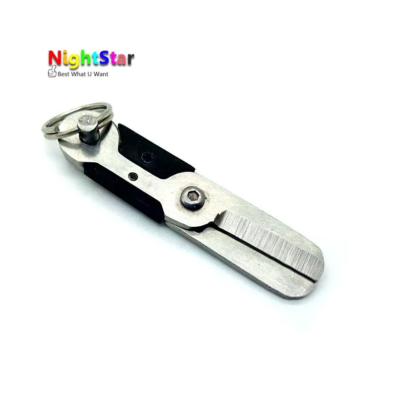 

Mini Scissors Survival Tool EDC Stainless Steel Scissors With Spring Latch Key Chain