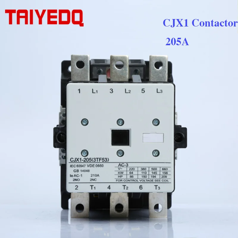 CJX1 контактор переменного тока 205A 205/22 3TF53 магнитный 3 полюсный управления