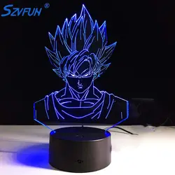 Szvfun Dragon Ball лампы светодиодный ночник 3D лампа Батарея Красочные градиент Lampara Dragon Ball для дома деко детей Подарки nightlamp