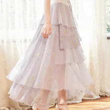 ARTKA Весна и лето новая женская многослойная юбка, женская элегантная романтическая Милая юбка Феи QA15086X