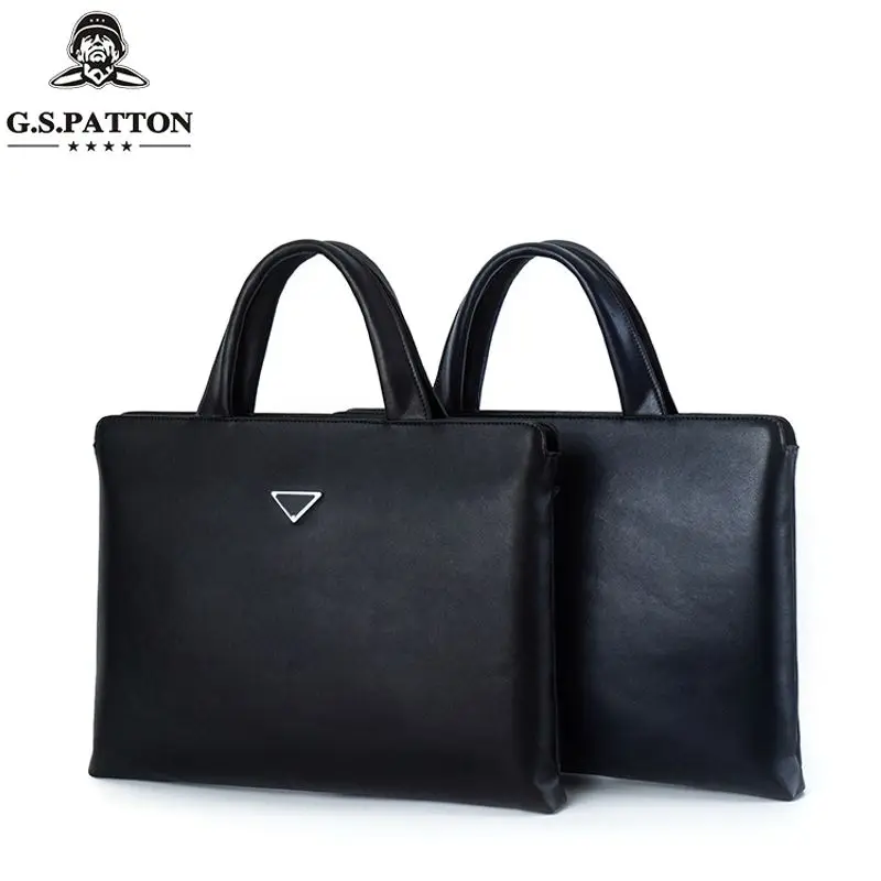 

Computer bag leather business bag shoulder-shoulder briefcase