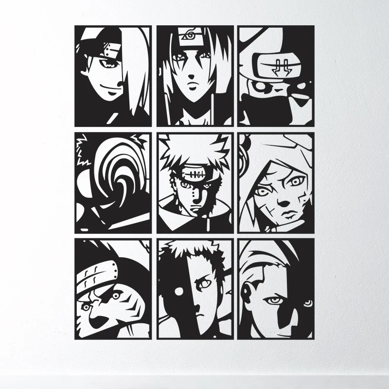 Free shipping diy vinyl naruto anime decorative wall stickersin Wall