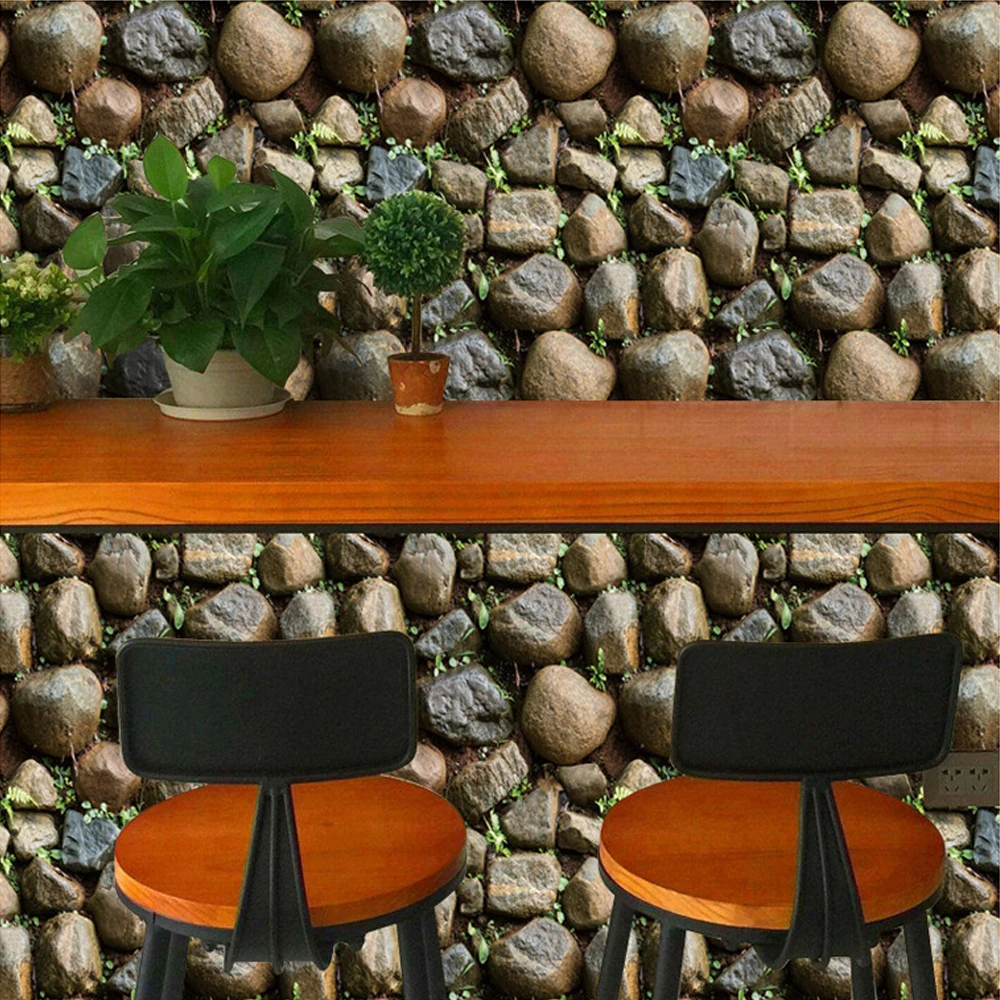 Rainqueen 0,45x10 м 3D кирпичный камень зерна обои рулоны виниловые самоклеющиеся наклейки на стену пленка для гостиной DIY Декор водонепроницаемый