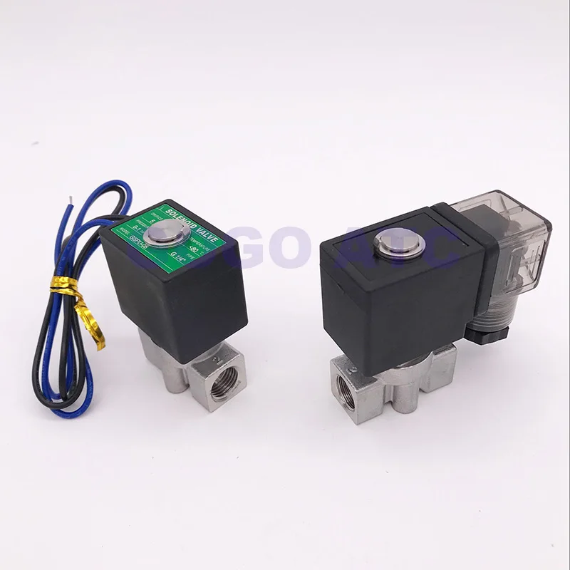 GOGO 2 way SUS304 водяной клапан нормально закрытый Порты и разъёмы G1/" 12 V 24V DC отверстия 4 мм/5 мм/6 мм SPU-04/05/06 низкого давления Электромагнитный Клапан